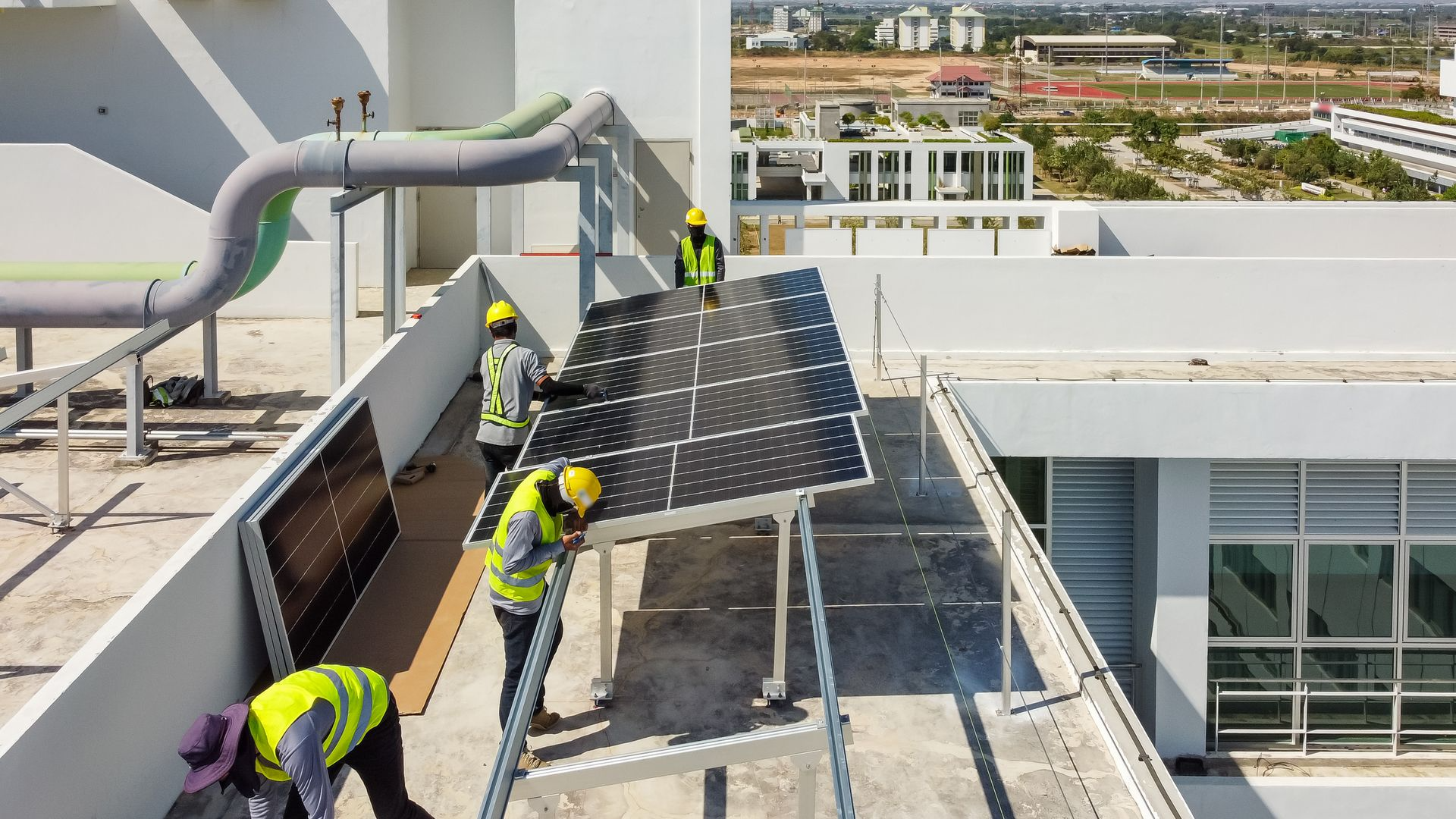 Implementing renewables early in the construction process